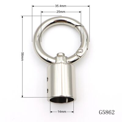 Metal Accessories Tassel Cap Hook Hardware Round Carabiner Spring O Ring with Tassel Cap End