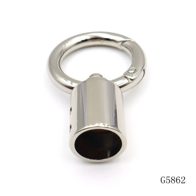Metal Accessories Tassel Cap Hook Hardware Round Carabiner Spring O Ring with Tassel Cap End