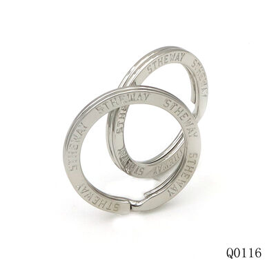 Nickel Plated Split Key Ring Metal Key Chain Ring 25.5mm*33mm Rusty-Proof Keyring