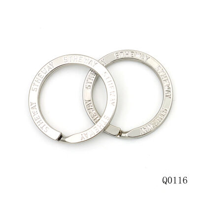 Nickel Plated Split Key Ring Metal Key Chain Ring 25.5mm*33mm Rusty-Proof Keyring