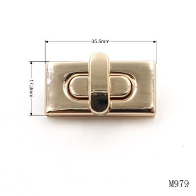 Bag Accessories Metal Lock Closure Quality Zinc Alloy Metal Turn Lock Twist Lock for Handbag Purse