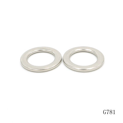 Bag Metal O Ring Buckle Shiny Silver Metal Circle Ring One Inch Bag Connector Buckle Anti Fade Handbag Hardware 
