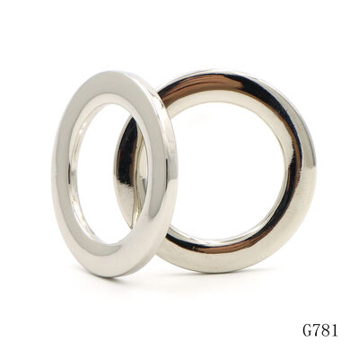 Bag Metal O Ring Buckle Shiny Silver Metal Circle Ring One Inch Bag Connector Buckle Anti Fade Handbag Hardware 
