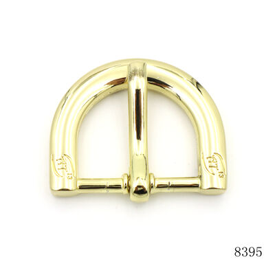 Yellow Gold Custom Logo Engraved Pin Buckle Zinc Alloy Pin Slider Buckle For Handbags Hardware Accessories