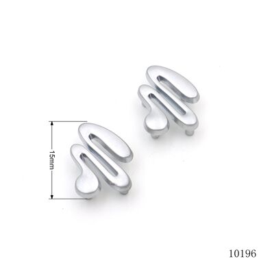 Custom Hat Metal Logo Zinc Alloy 15mm Small Metal Logo Tag With Post Mounting