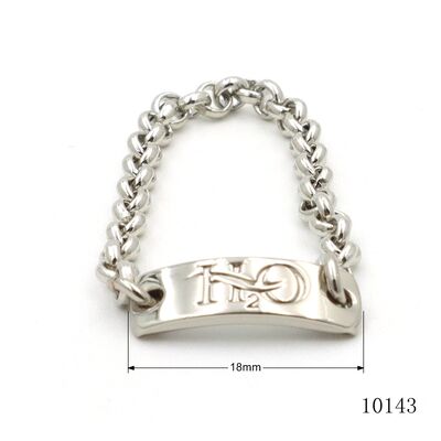 Custom Logo Engraved Square Label Zinc Alloy Metal Logo Tag Plate Brand Logo Label  For Clothing Handbag Bottle Accessories