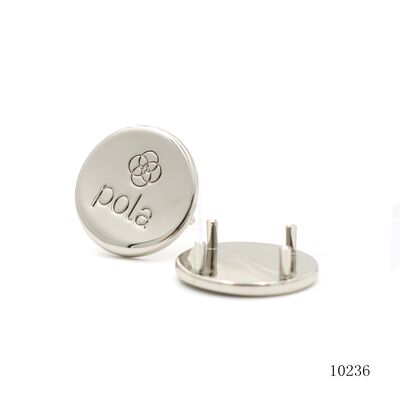 Nickel 20mm Metal Logo Plate Custom Engraved Logo Metal Label For Handbag Hardware Accessories