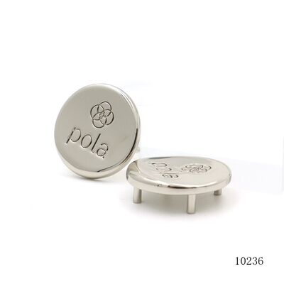 Nickel 20mm Metal Logo Plate Custom Engraved Logo Metal Label For Handbag Hardware Accessories