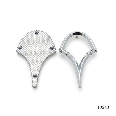 Custom Special Shape Nickel Metal Logo Label Custom Engraved Brand Logo Metal Label For Handbag Hardware Accessories