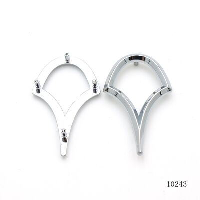 Custom Special Shape Nickel Metal Logo Label Custom Engraved Brand Logo Metal Label For Handbag Hardware Accessories