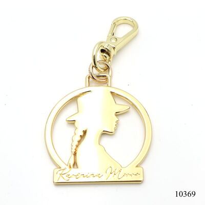 Fashion Luxury Hollow Metal Logo Tag Customized Bag Charm Label Key chain Tag
