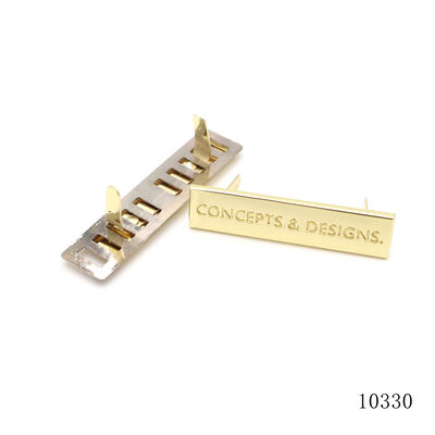 Premium Metal Brand Name Plate Zinc Alloy Gold Polished Metal Logo Label