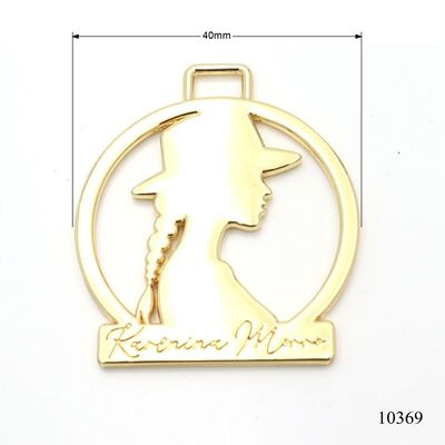 Fashion Luxury Hollow Metal Logo Tag Customized Bag Charm Label
