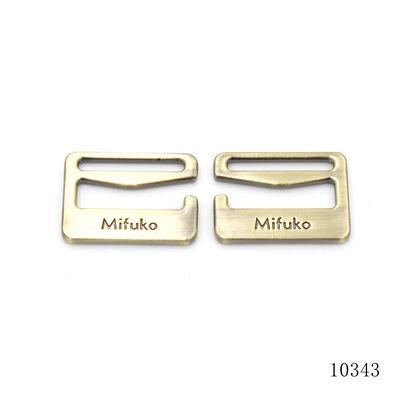 Quality Bikini Metal Connector E Buckle Custom Logo Engraved Adjust Buckle Accessories