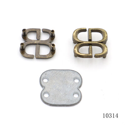 Antique Brass Metal Brand Logo for Leather Accessories Quality Logo Letter Label Tag Customized Logo Pin