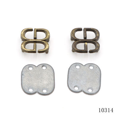 Antique Brass Metal Brand Logo for Leather Accessories Quality Logo Letter Label Tag Customized Logo Pin