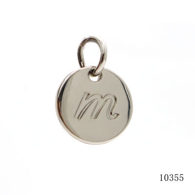 New Arrival Metal Round Tag Custom Logo Dog Collar ID Tag Key Chain Clasp Charm