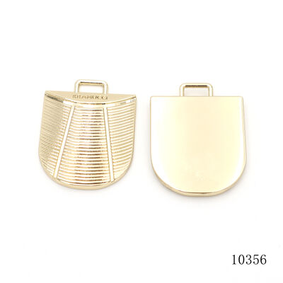 Custom shield shape metal hanging emblem zinc alloy made bag metal logo tag