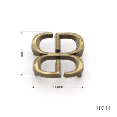 Antique Brass Metal Brand Logo for Leather Accessories Quality Logo Letter Label Tag Customized Logo Pin