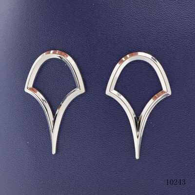 Custom Special Shape Nickel Metal Logo Label Custom Engraved Brand Logo Metal Label For Handbag Hardware Accessories