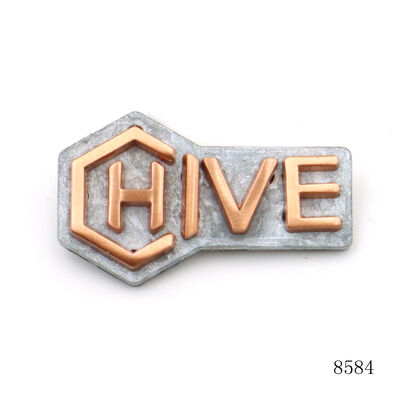 Unique Design Leather Bag Metal Label Logo Custom Metal Letter Logo Plate for Luxury Bags