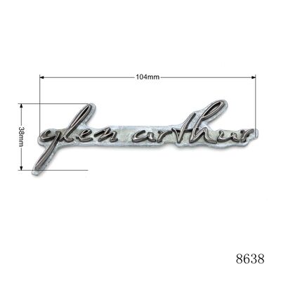 Personalized Design Luxury Bag Metal Label Logo Gunmetal Plated Custom Metal Separate Letter Logo Plate