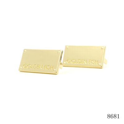 Personalized Design Leather Bag Purse Metal Label Logo Custom Engraved Logo Name Plate for Lady Handbag