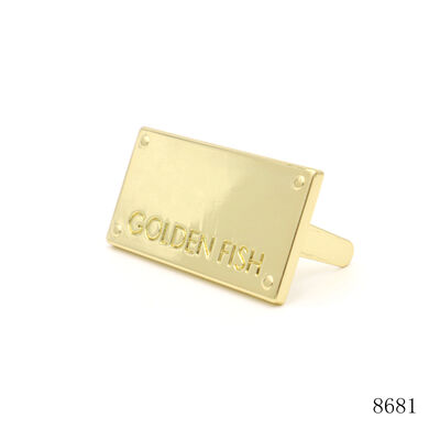Personalized Design Leather Bag Purse Metal Label Logo Custom Engraved Logo Name Plate for Lady Handbag
