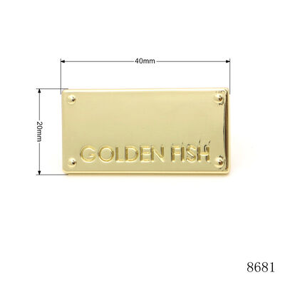 Personalized Design Leather Bag Purse Metal Label Logo Custom Engraved Logo Name Plate for Lady Handbag