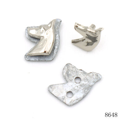 Silver Plating Bag Cap Hat Metal Label Small Animal Head Logo Custom Metal Logo Plate for Decorations