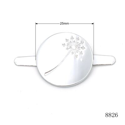 25mm Circle Metal Logo Bag Hardware Logo Plate Custom Engraved Metal Label Plate for Leather Handbags