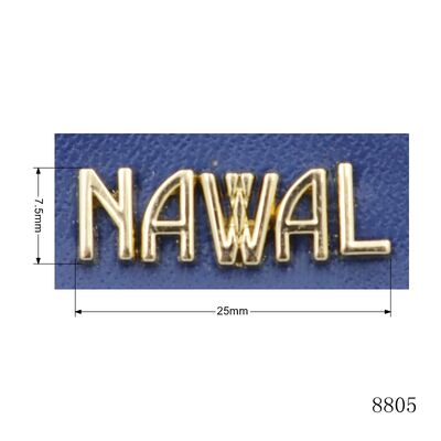 Premium Metal Separated Letter Logo Bag Accessories Hollow Brand Name Label