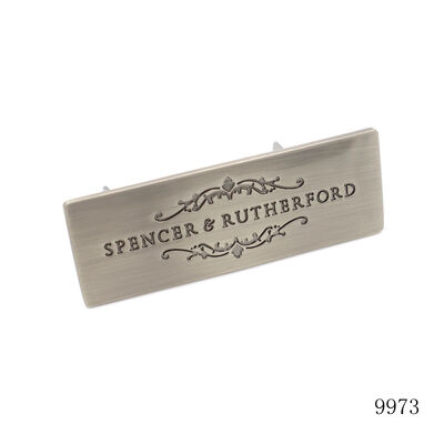 Bag Accessories Metal Logo Nameplate Custom Metal Logo Label Quality Bag Brand Name Tag Label