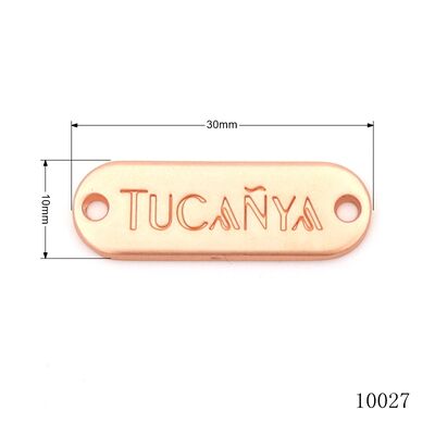 Custom Logo Name Tags Handbag Logo Label Quality Metal Sewing Logo Label for Clothing Hat Hardware