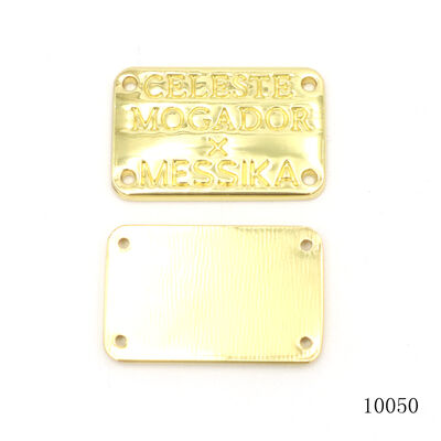 Quality Metal Sewing Logo Label for Bag Accessories Clothing Metal Square Plate Label