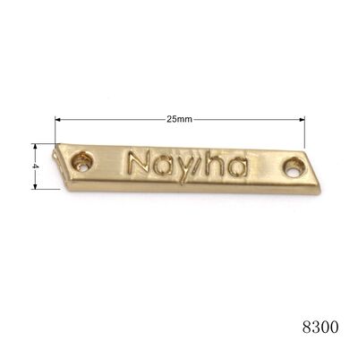 Custom Metal Label Logo Sewing Metal Logo Plate Custom Engraved Metal Plate for Garment Bag Accessory