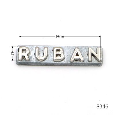 Eco Friendly Handbag Logo Plate Custom Metal Letter Logo for Bag or Purse
