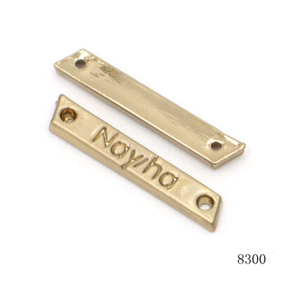 Custom Metal Label Logo Sewing Metal Logo Plate Custom Engraved Metal Plate for Garment Bag Accessory