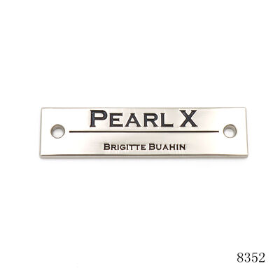 Eco Friendly Logo Name Plate Sewing Metal Logo Plate Square Custom Logo Name Tags for Bags