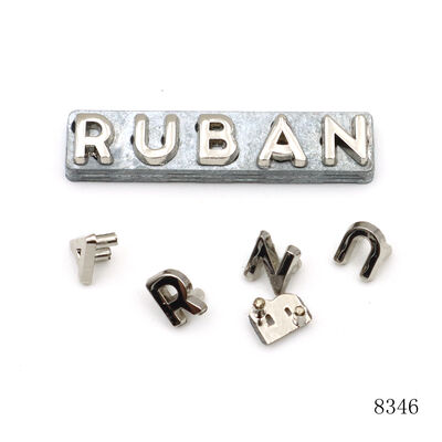 Eco Friendly Handbag Logo Plate Custom Metal Letter Logo for Bag or Purse