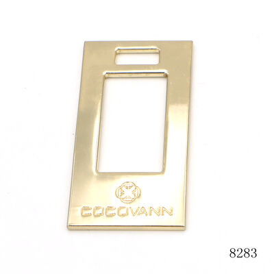 Custom Logo Metal Tag Rectangular Hollow Metal Key Chain Tag for Bag Accessory