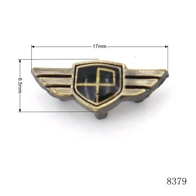 Small Bag Cap Wallet Label Logo Metal Purse Logo Plate with Epoxy Drop Gum