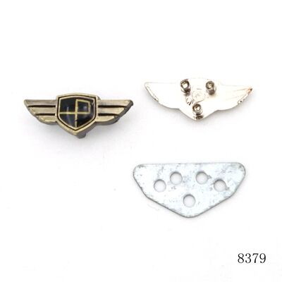 Small Bag Cap Wallet Label Logo Metal Purse Logo Plate with Epoxy Drop Gum