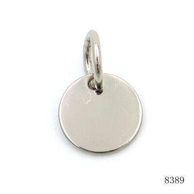 Brand Design Logo Charm Tags Small 12.5mm Circle Metal Logo Tags for Handbag or Key Chain Accessories
