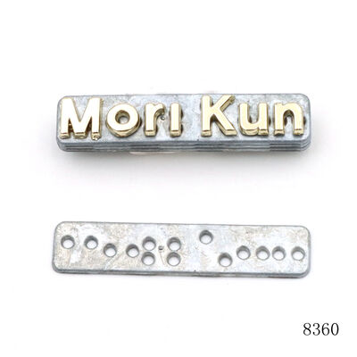 Handbag Hardware Metal Label Logo Custom Metal Letter Logo Plate for Fashion Bag Parts Accessories