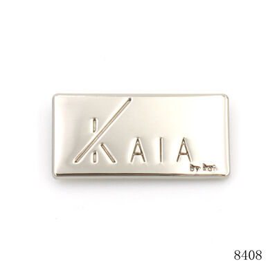 Zinc Alloy Rectangle Metal Label Logo Custom Metal Logo Plates Logo Name Plate for Handbags