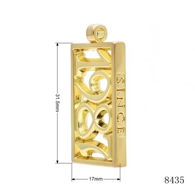 Garment Shoes Accessories Metal Charm Tags Hollow Out Metal Hang Tag Custom Logo Metal Label Tag