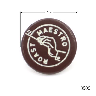 15mm Round Shape Zinc Alloy Metal Bag Plate Custom Metal Purse Logo Plate with Brand Text