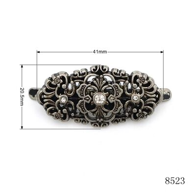 Unique Design Bag Hardware Metal Logo Label Anti Silver Plating 3D Hollow Out Metal Tag Plate