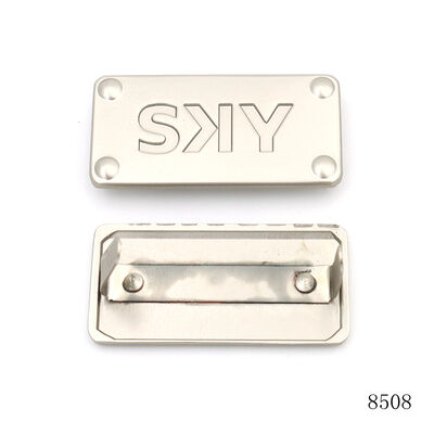 Bag Hardware Logo Name Plate Handbag Logo Label Custom Metal Logo Plate Bag Label